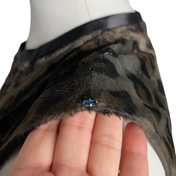 Sportmax Code Faux Fur Leopard Print Dress size US 8 - Picture 6 of 13